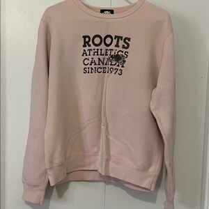 Roots Women's Light Pink Crew Neck Sweater